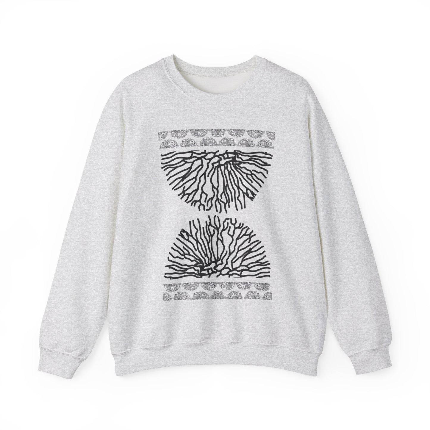 Time Coral Print Sweater | Soft Cotton Mix | Unisex