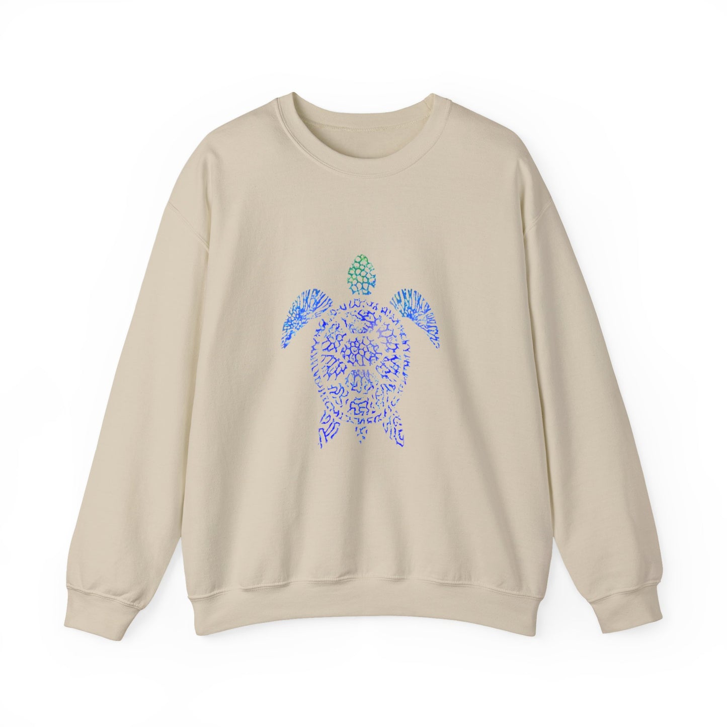 One Turtle & Coral Print Sweater | Soft Cotton Mix | Unisex