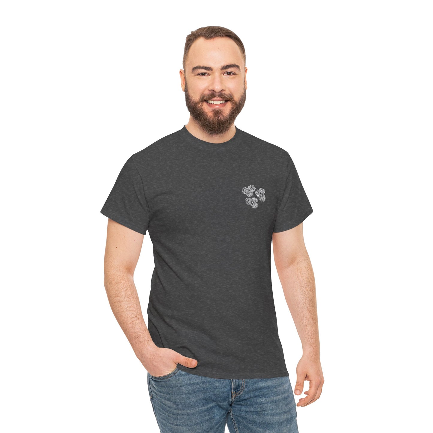 Clover Coral Print T-Shirt | Soft Cotton | Unisex