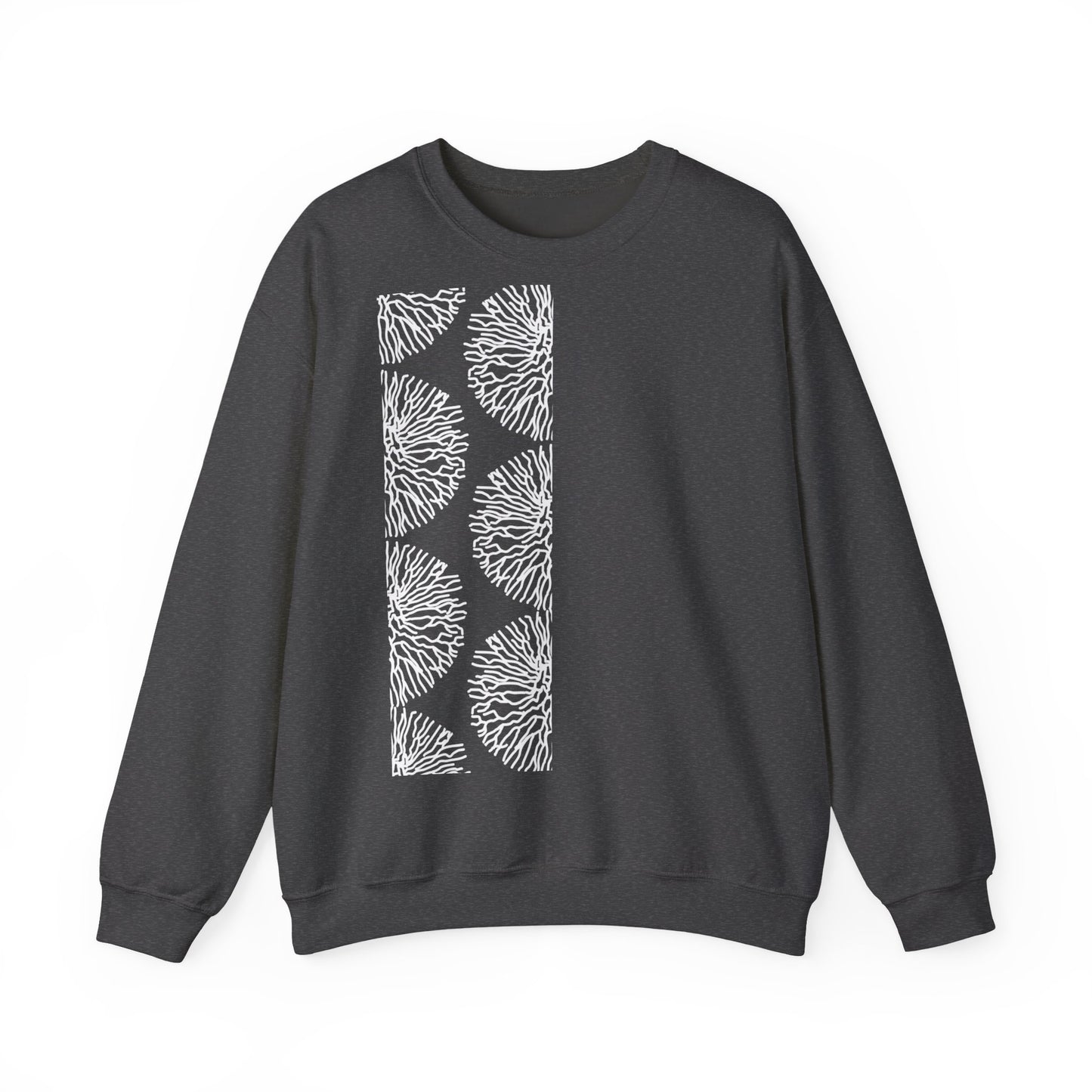 Stripe Coral Print Sweater | Soft Cotton Mix | Unisex