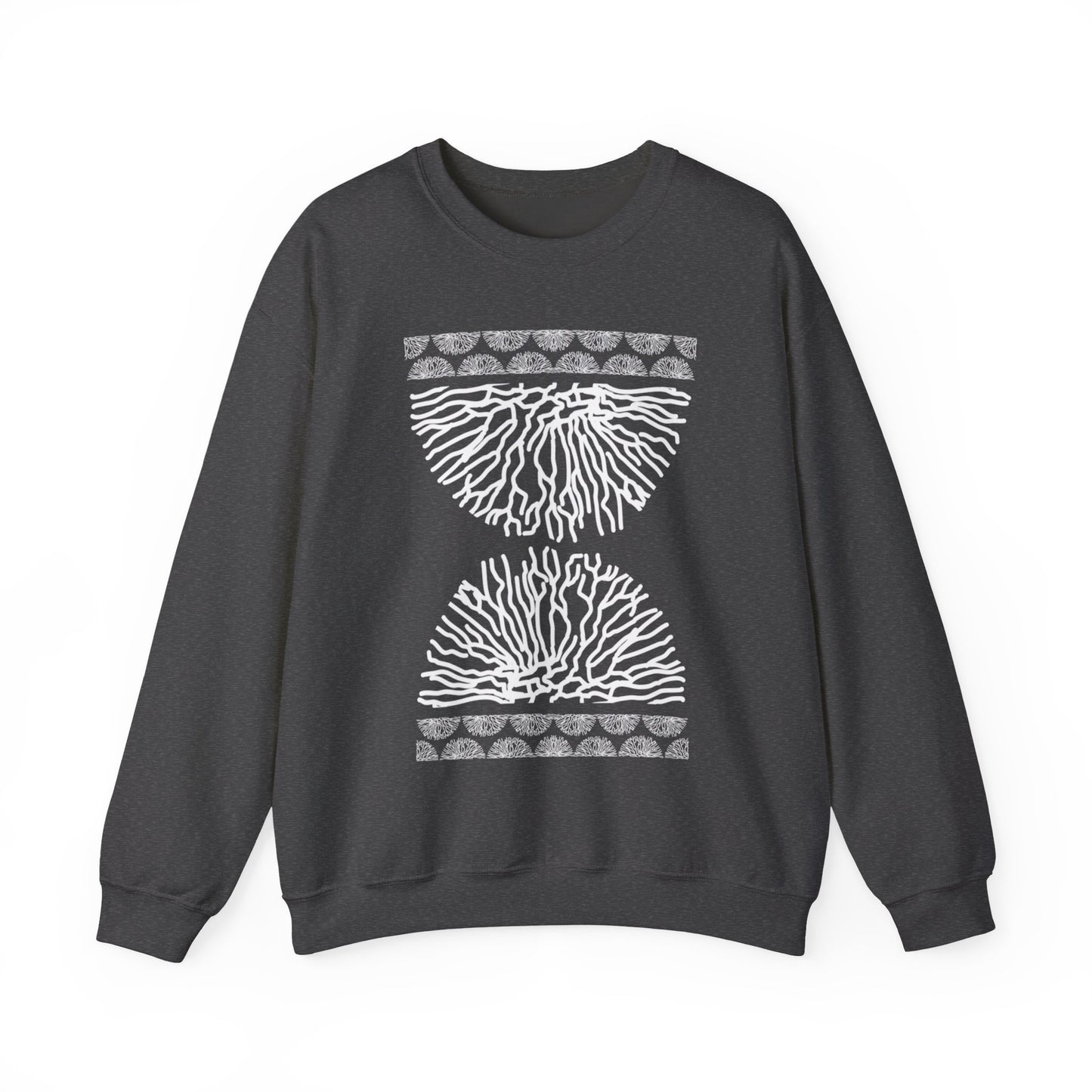 Time Coral Print Sweater | Soft Cotton Mix | Unisex