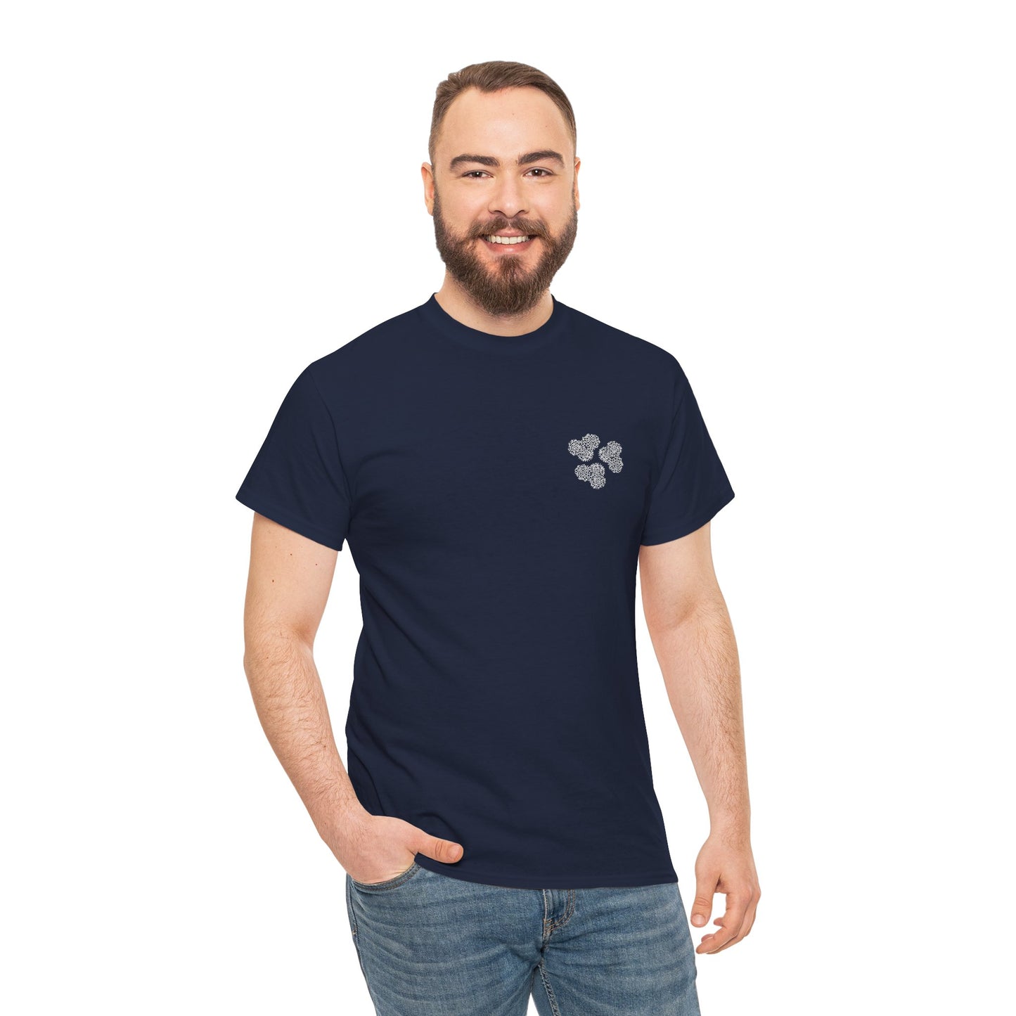 Clover Coral Print T-Shirt | Soft Cotton | Unisex