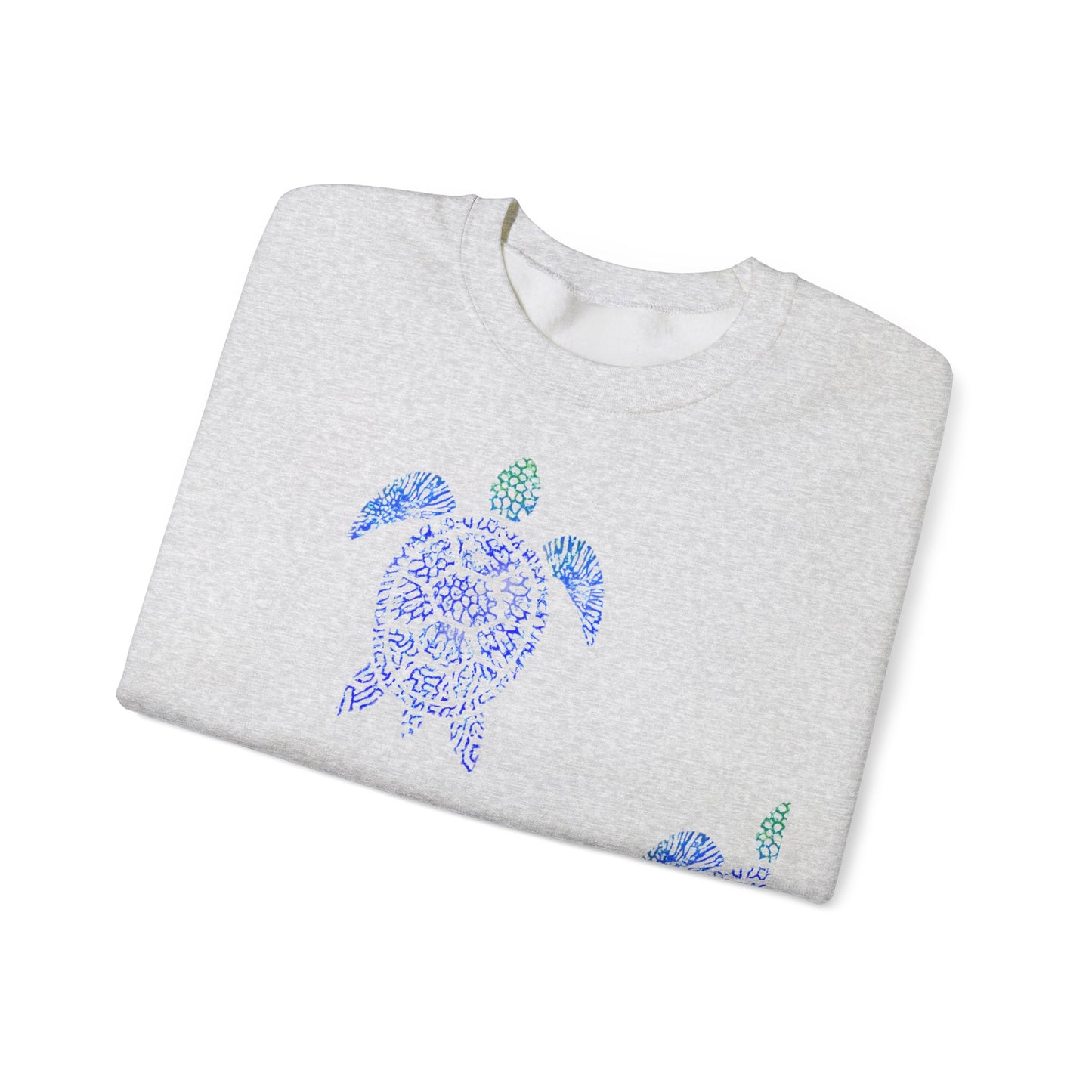 Turtle & Coral Print Sweater | Soft Cotton Mix | Unisex