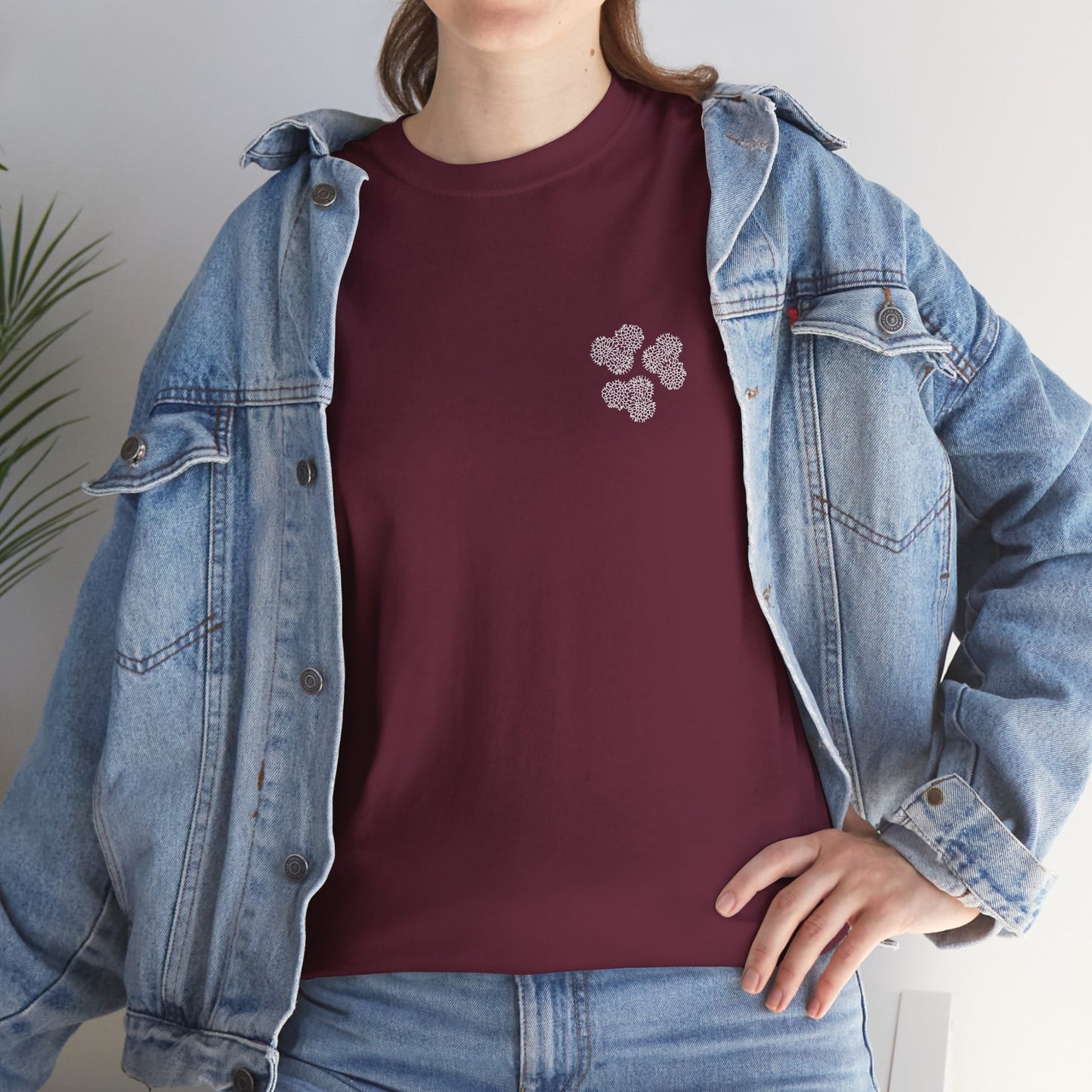 Clover Coral Print T-Shirt | Soft Cotton | Unisex