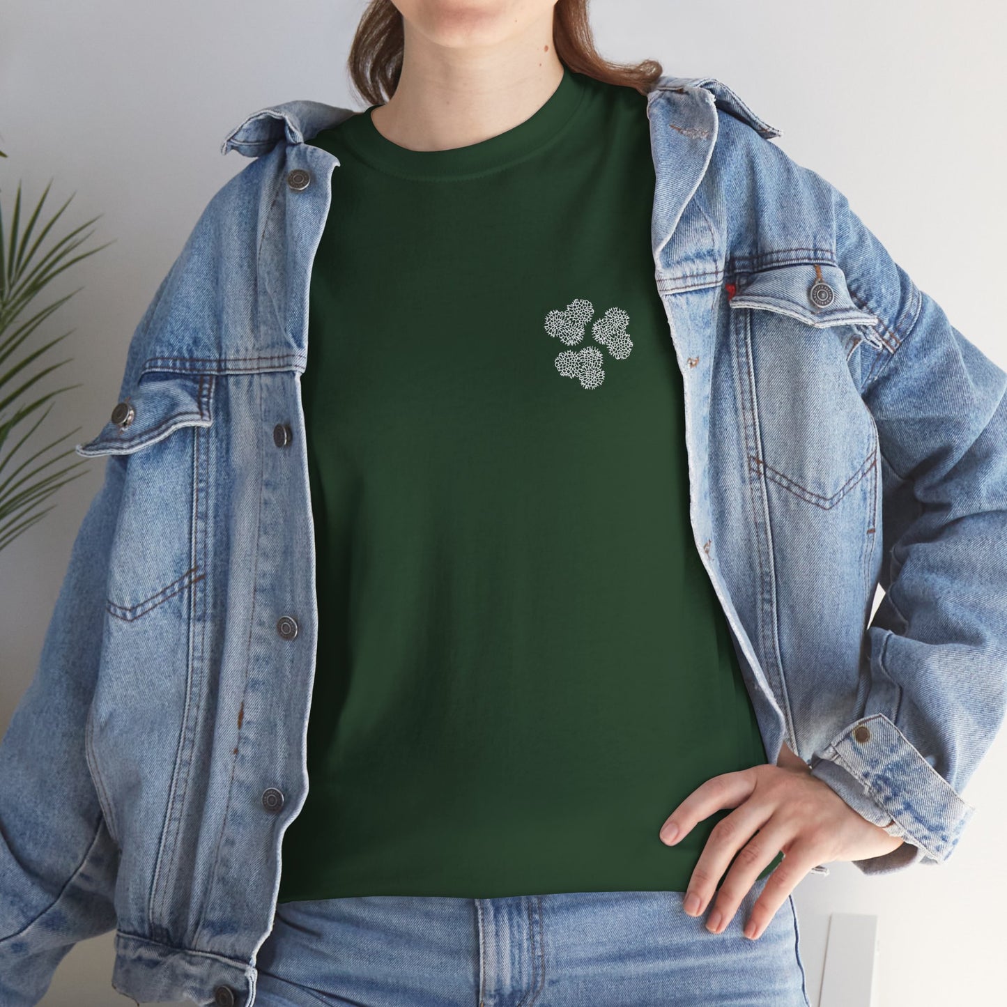 Clover Coral Print T-Shirt | Soft Cotton | Unisex