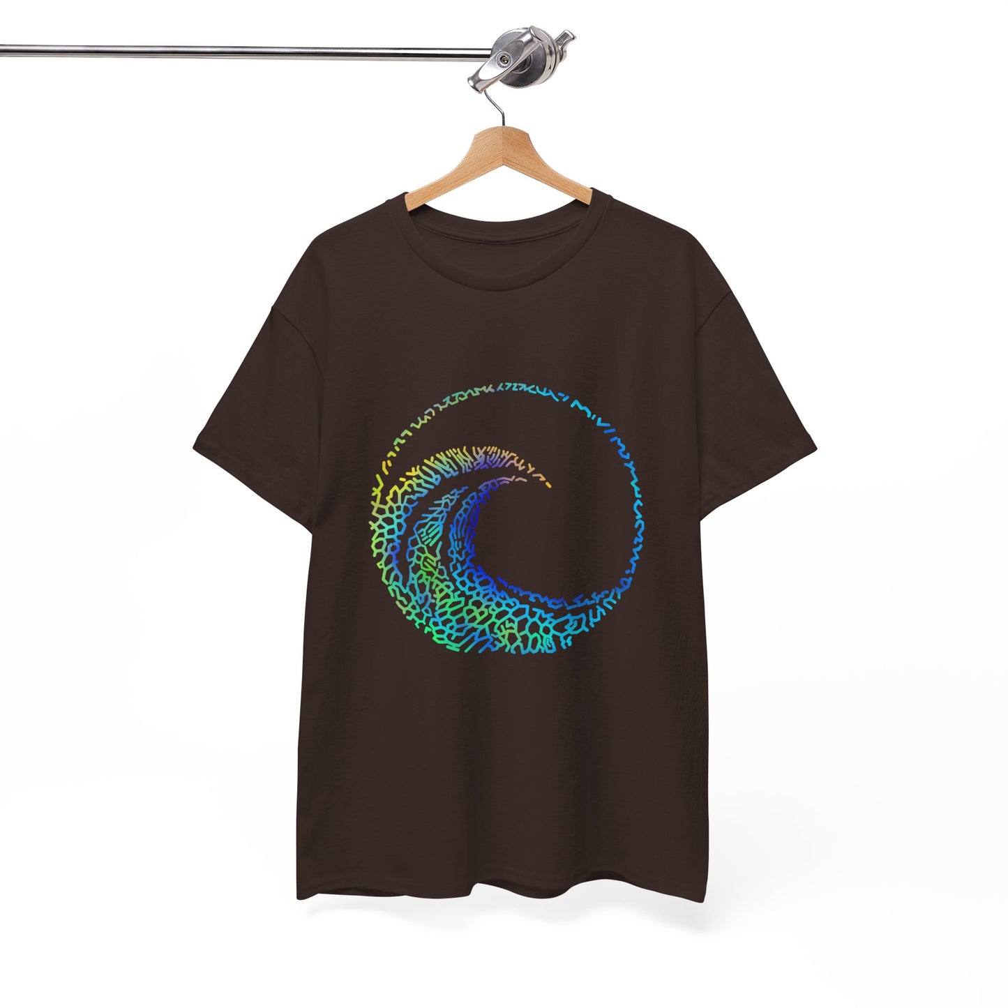 Wave & Coral Color POP Print T-Shirt | Soft Cotton | Unisex