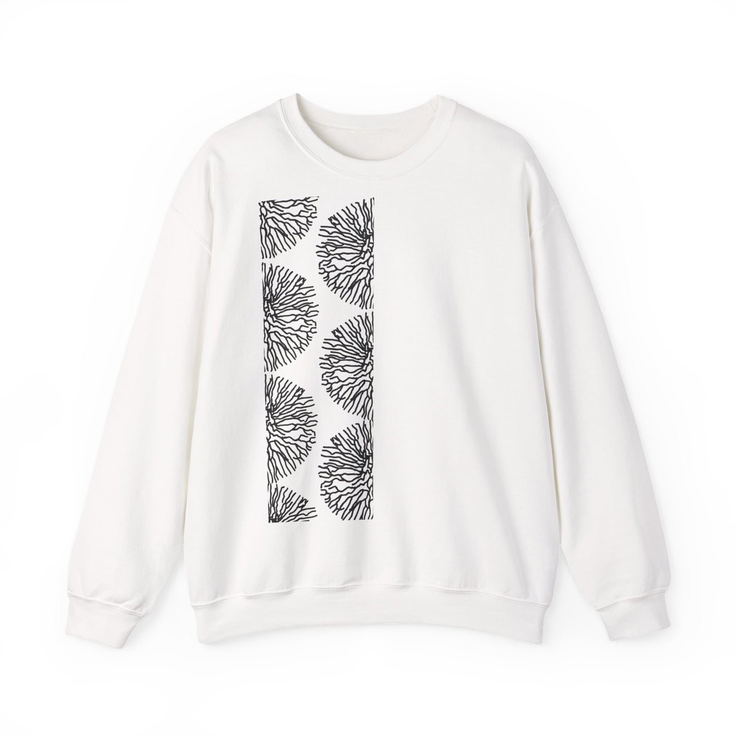 Stripe Coral Print Sweater | Soft Cotton Mix | Unisex