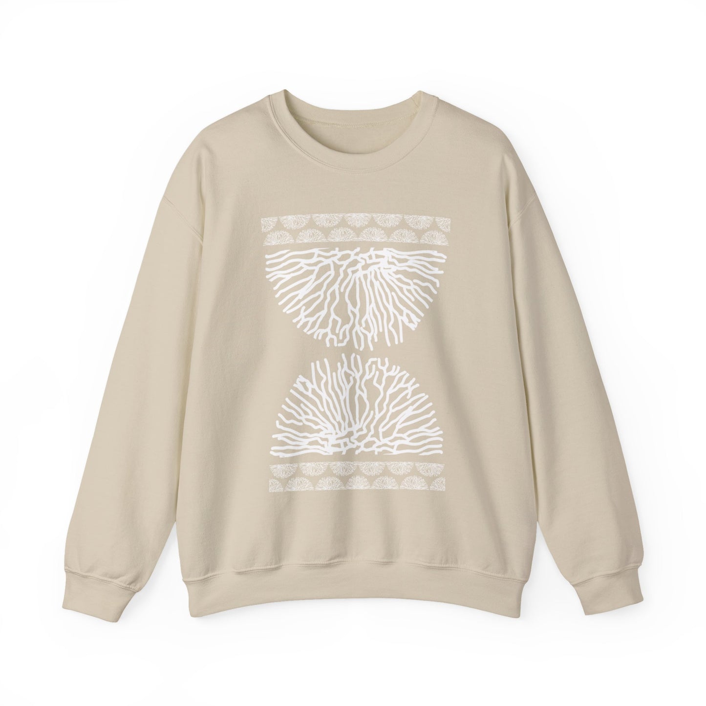 Time Coral Print Sweater | Soft Cotton Mix | Unisex
