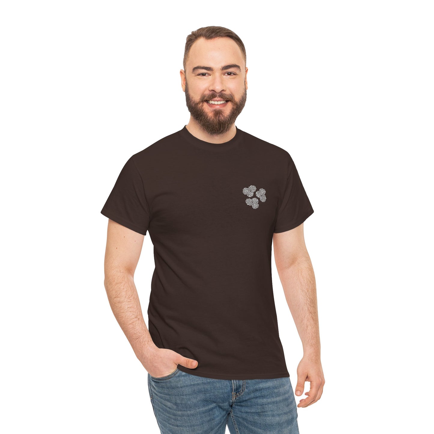 Clover Coral Print T-Shirt | Soft Cotton | Unisex