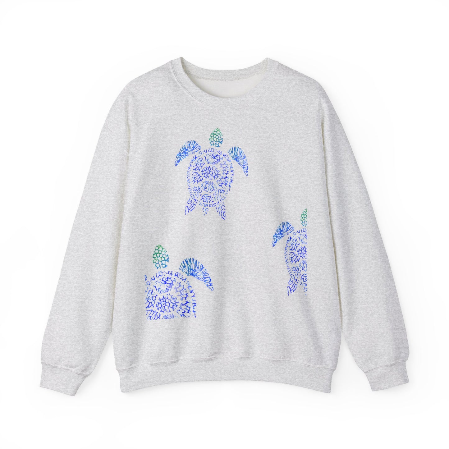 Turtle & Coral Print Sweater | Soft Cotton Mix | Unisex