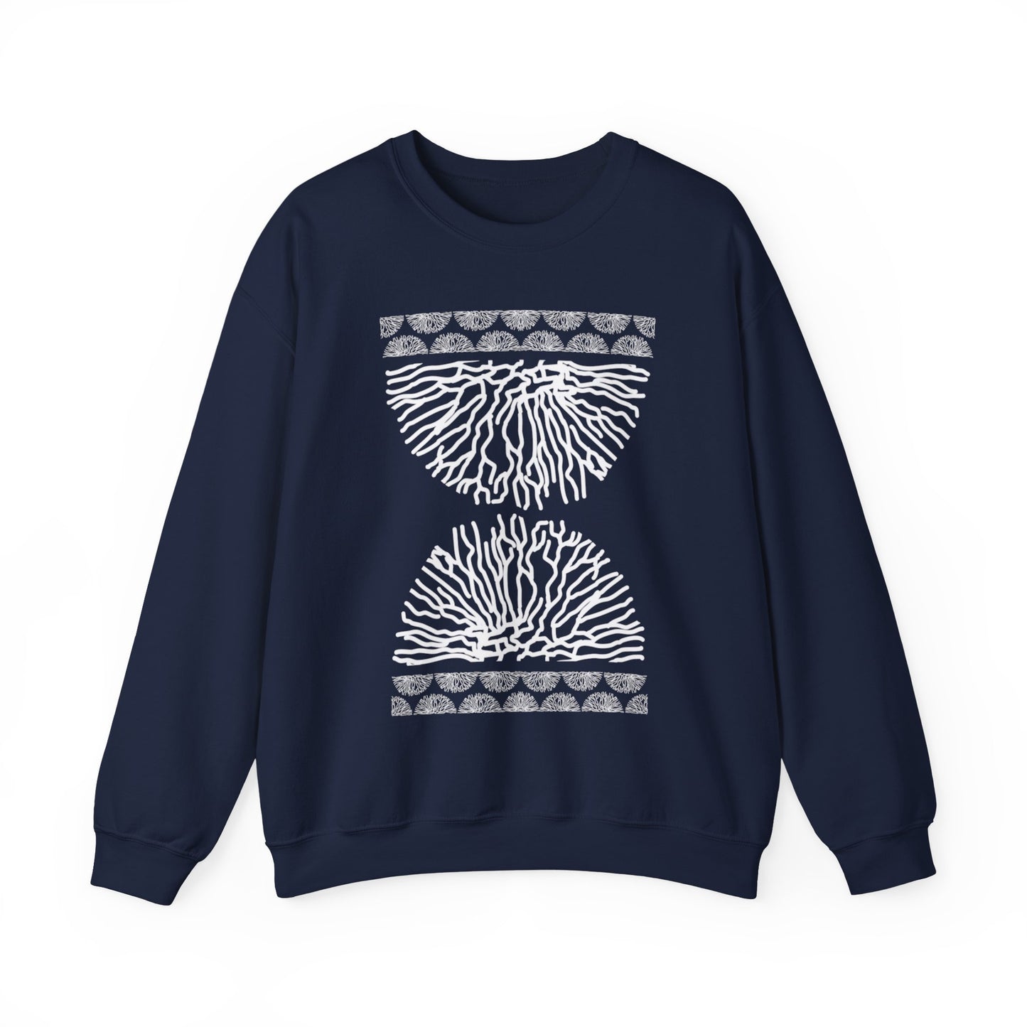 Time Coral Print Sweater | Soft Cotton Mix | Unisex