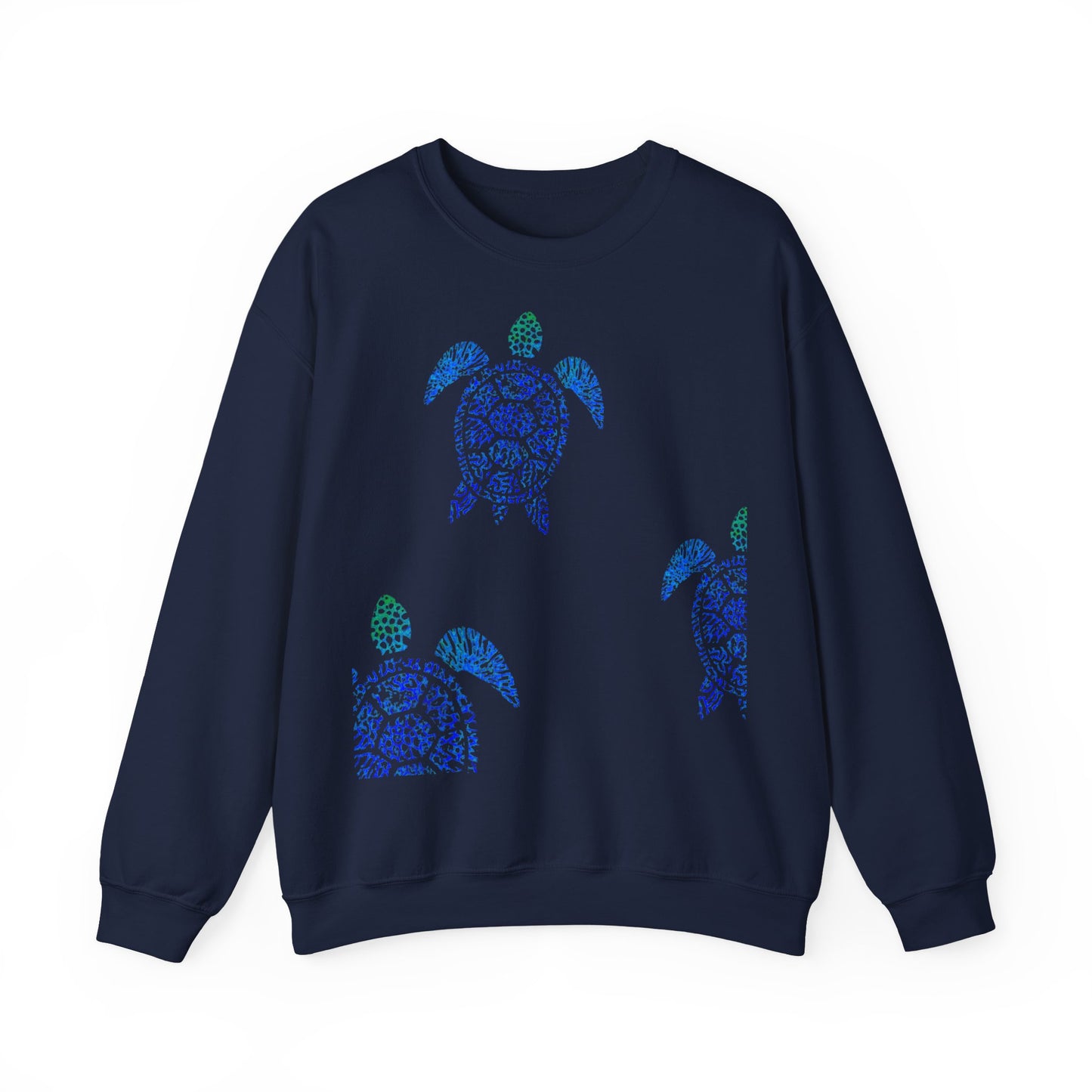Turtle & Coral Print Sweater | Soft Cotton Mix | Unisex