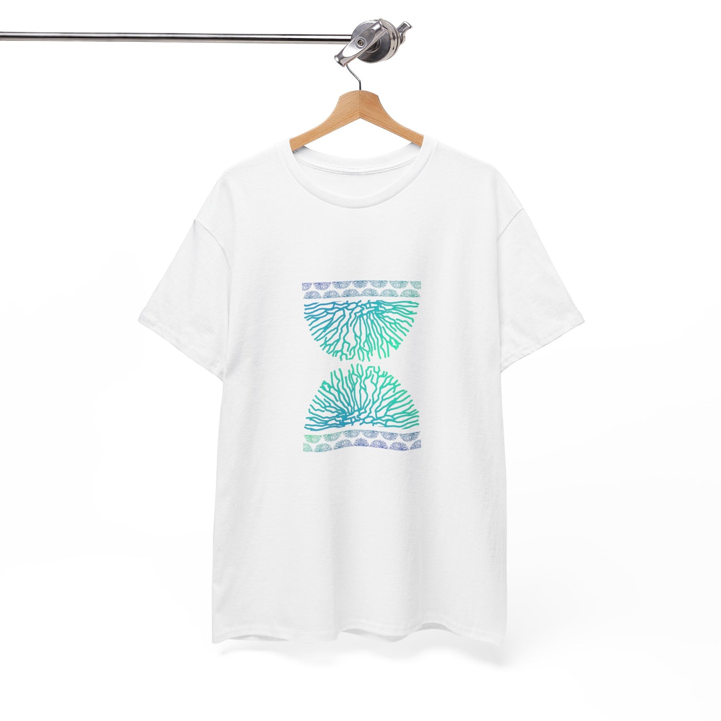 Blue Time Coral Print T-Shirt | Soft Cotton | Unisex
