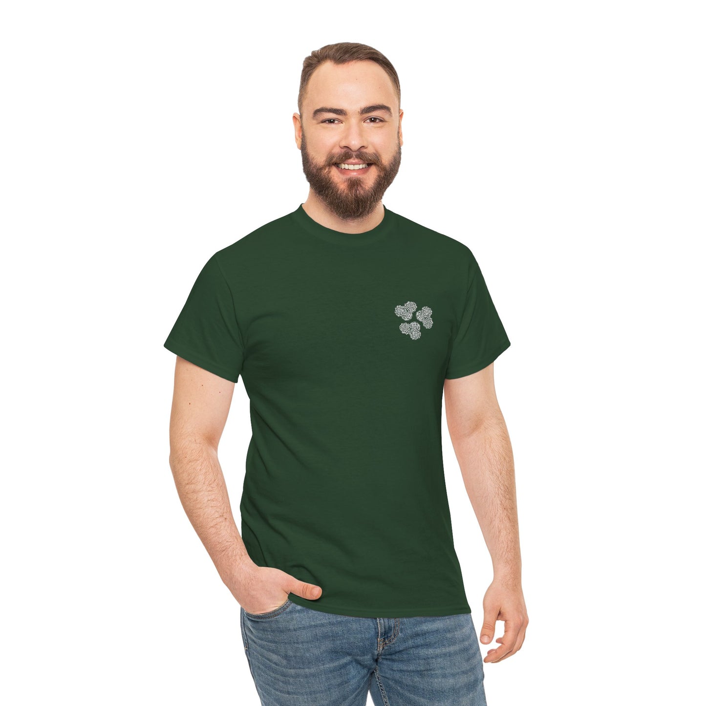 Clover Coral Print T-Shirt | Soft Cotton | Unisex