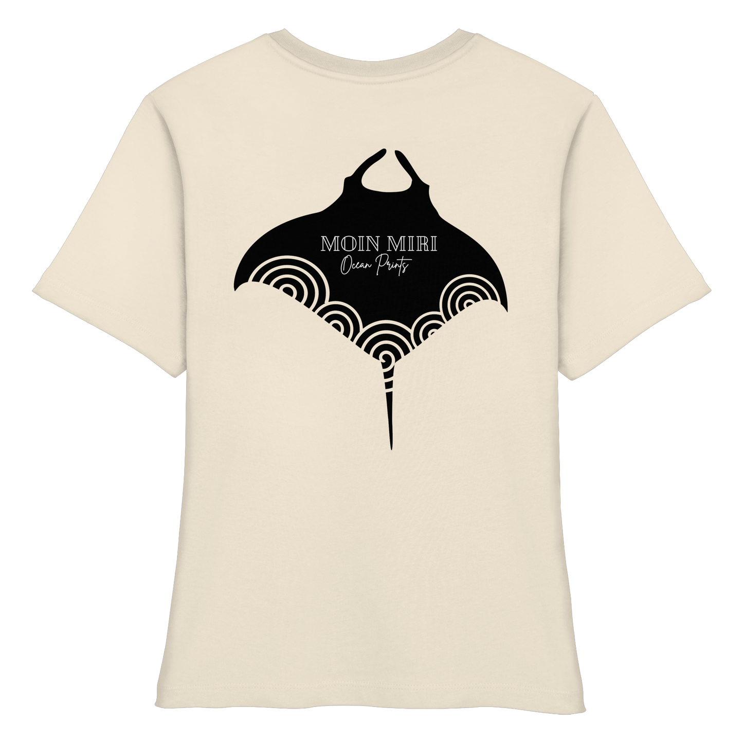 Black Manta - Drops - Back Print - Fitted Ladies Organic Shirt