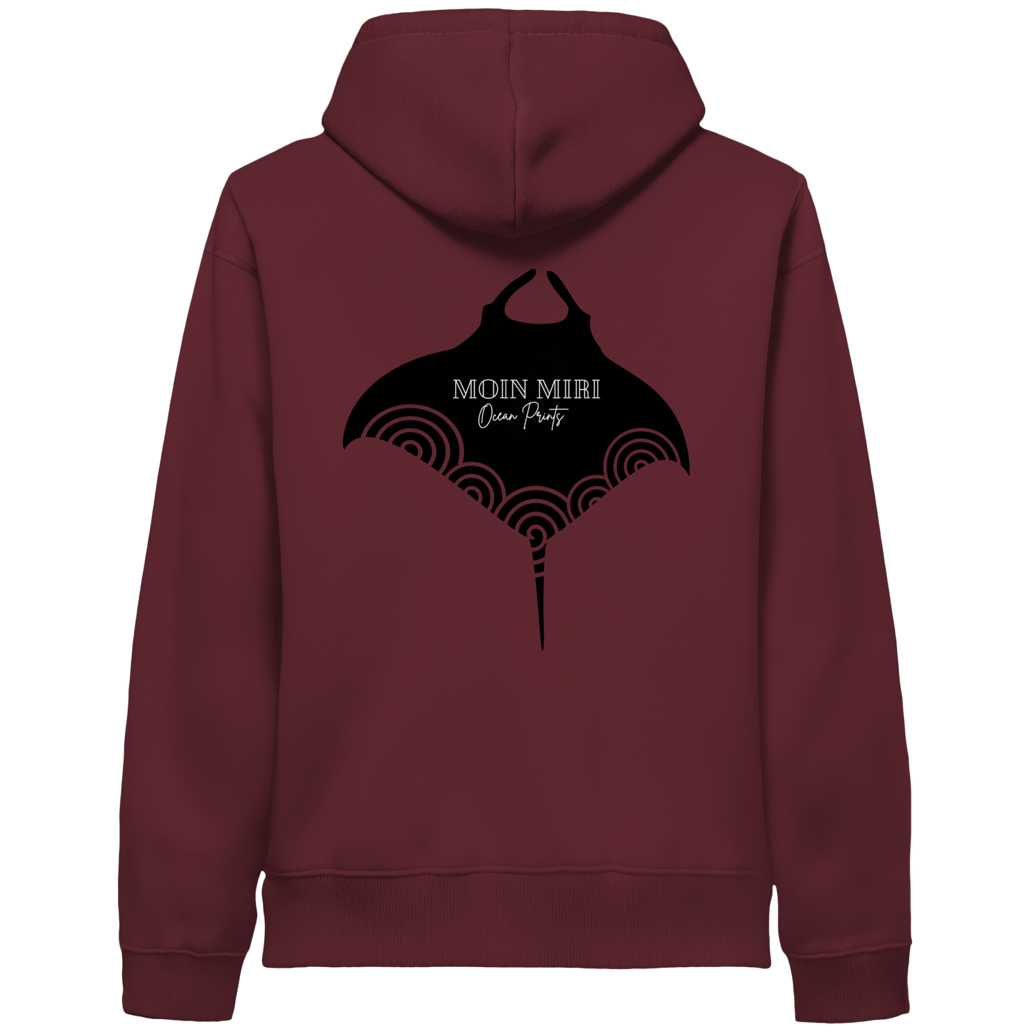 Black Manta - Drops - Back Print - Organic Side Pocket Hoodie