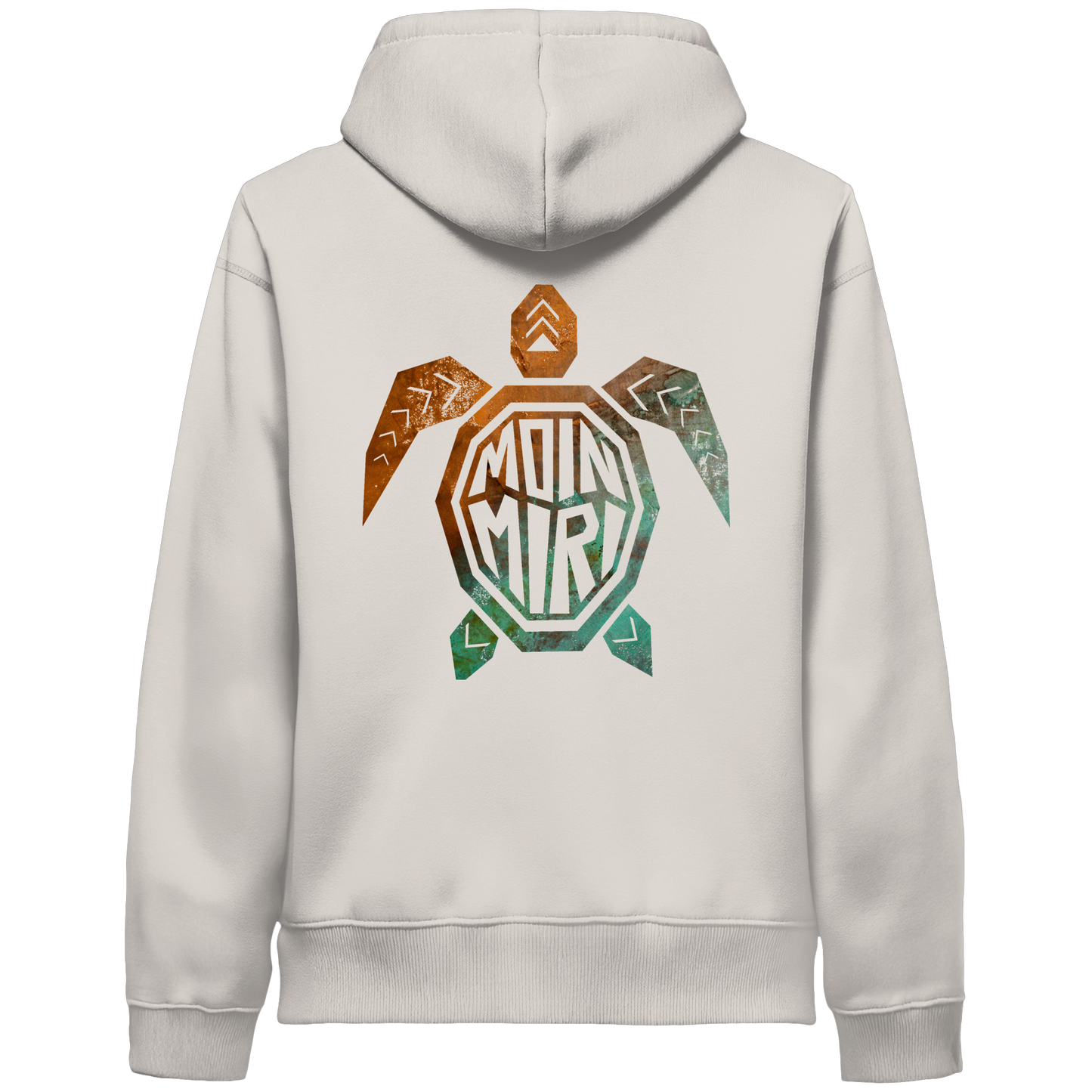 Copper Turtle Logo - Back Print - Organic Side Pocket Hoodie
