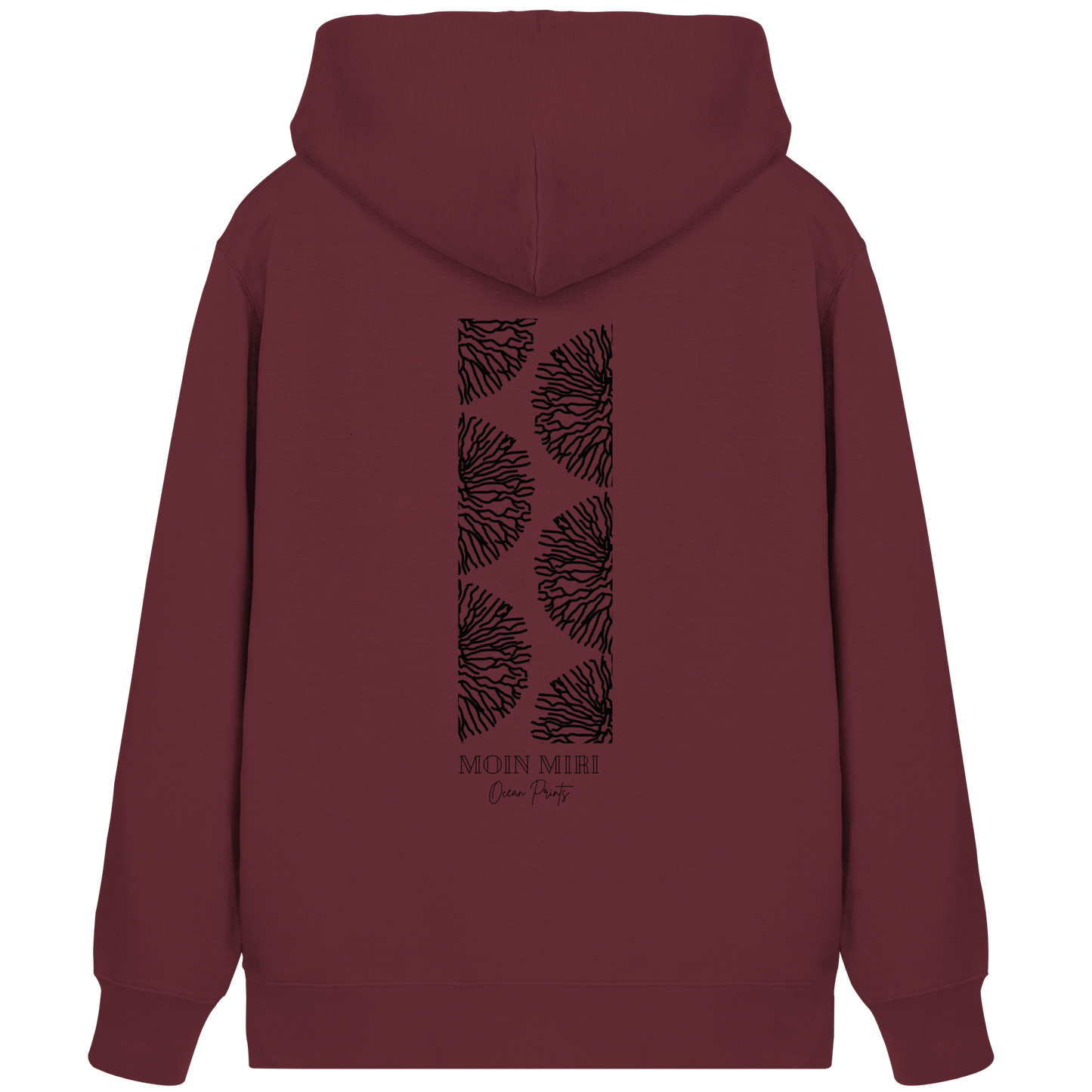 Black Coral Stripe - Back Print - Organic Zipper