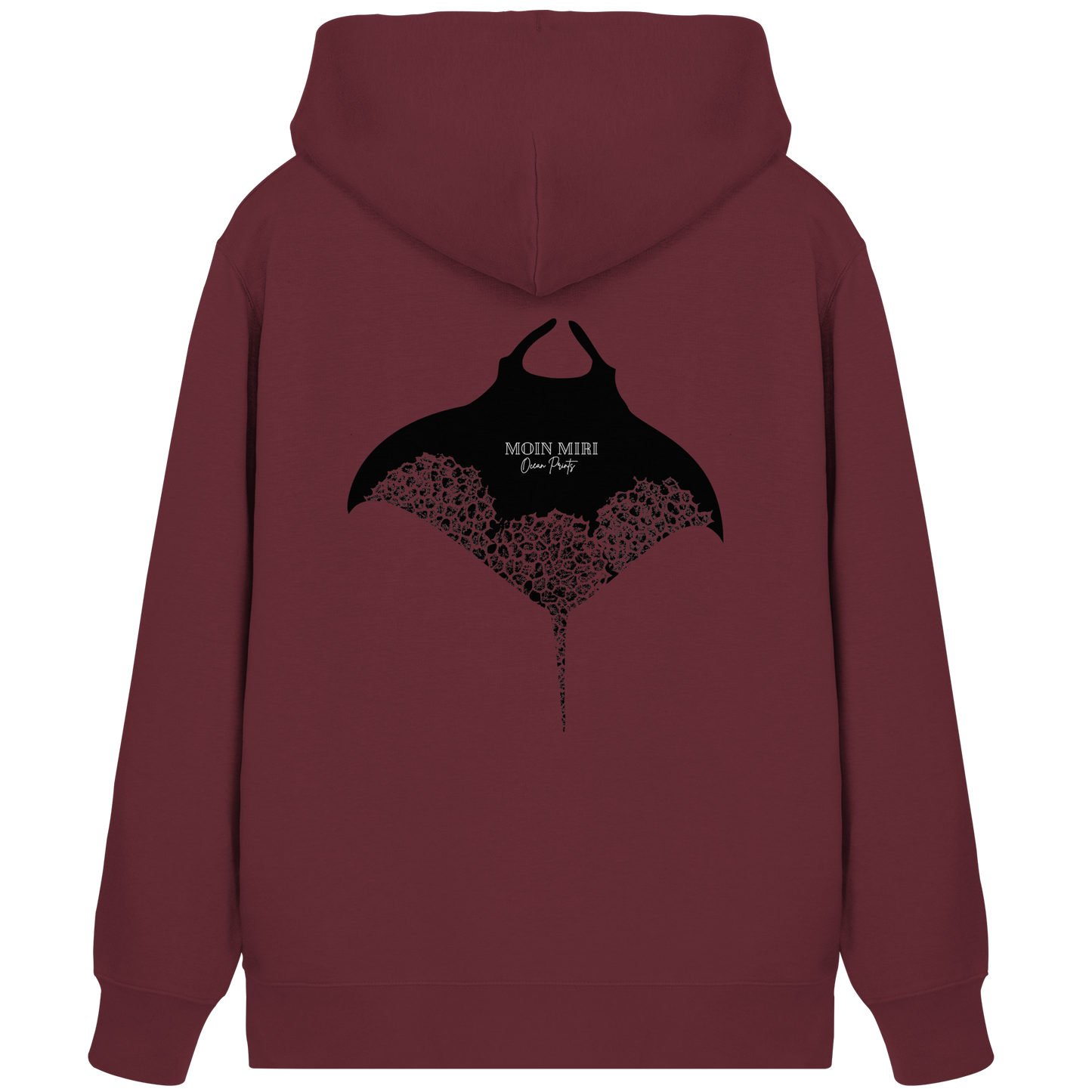 Black Manta - Coral 1 - Back Print - Organic Zipper