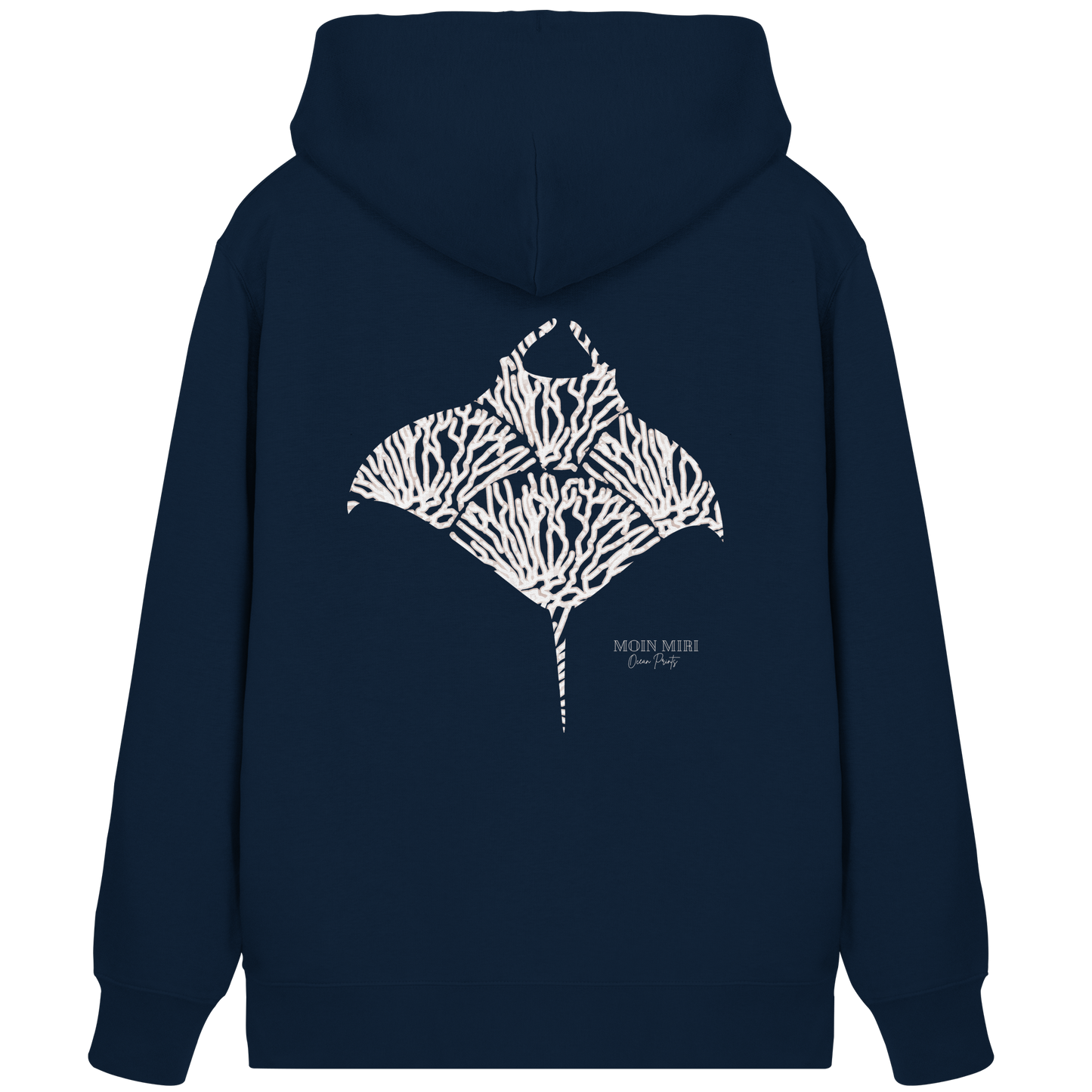 Beige Manta - Coral - Back Print - Organic Zipper