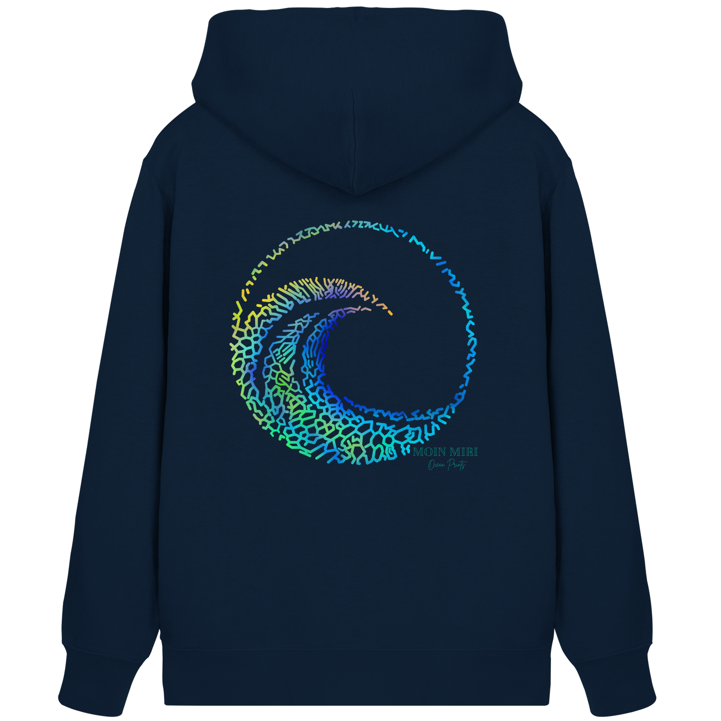 Coral Wave - Back Print - Organic Zipper