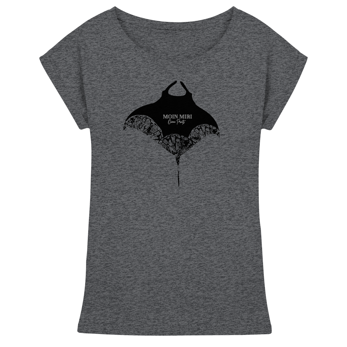 Black Manta - Coral 2 - Womens Extended Shoulder T-Shirt