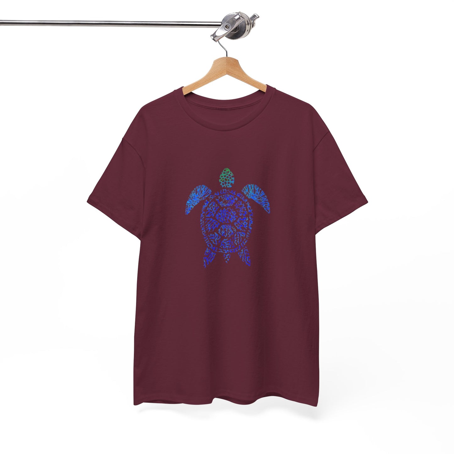 Turtle & Coral Print T-Shirt | Soft Cotton | Unisex