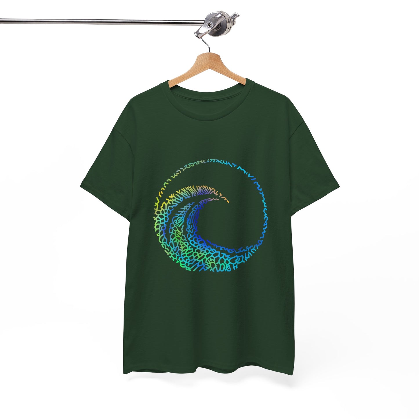 Wave & Coral Color POP Print T-Shirt | Soft Cotton | Unisex