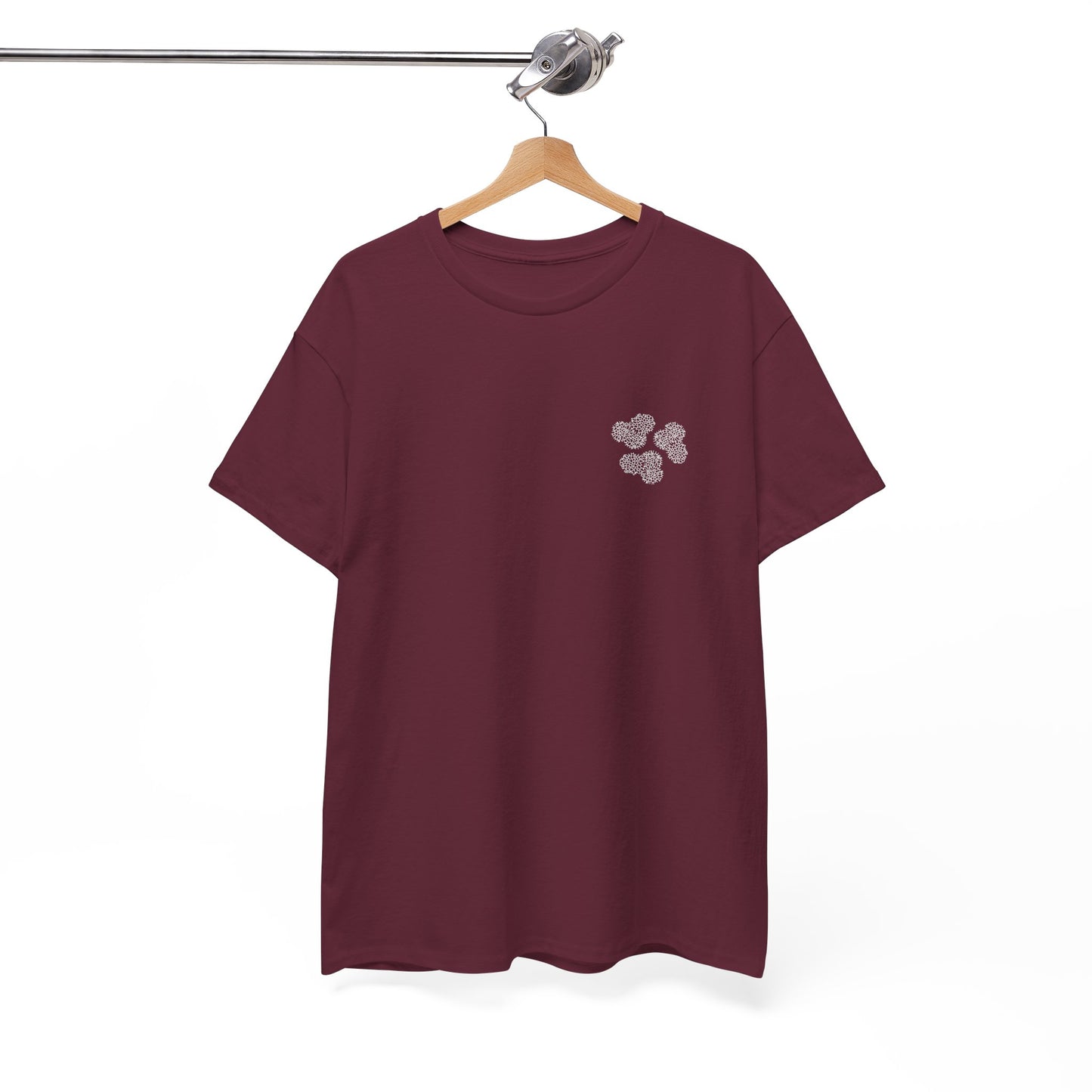Clover Coral Print T-Shirt | Soft Cotton | Unisex