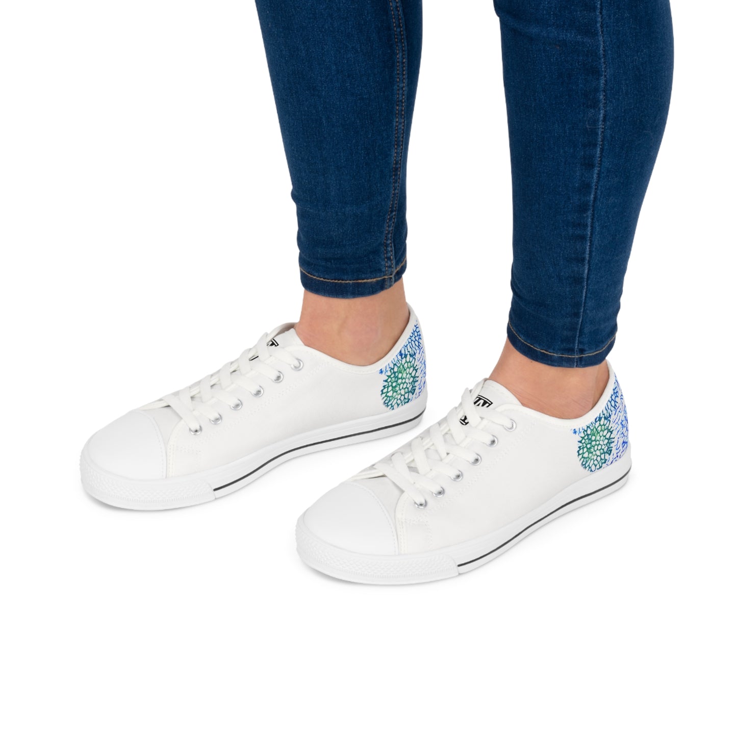 Blue Coral Print | Women's Low Top Sneakers