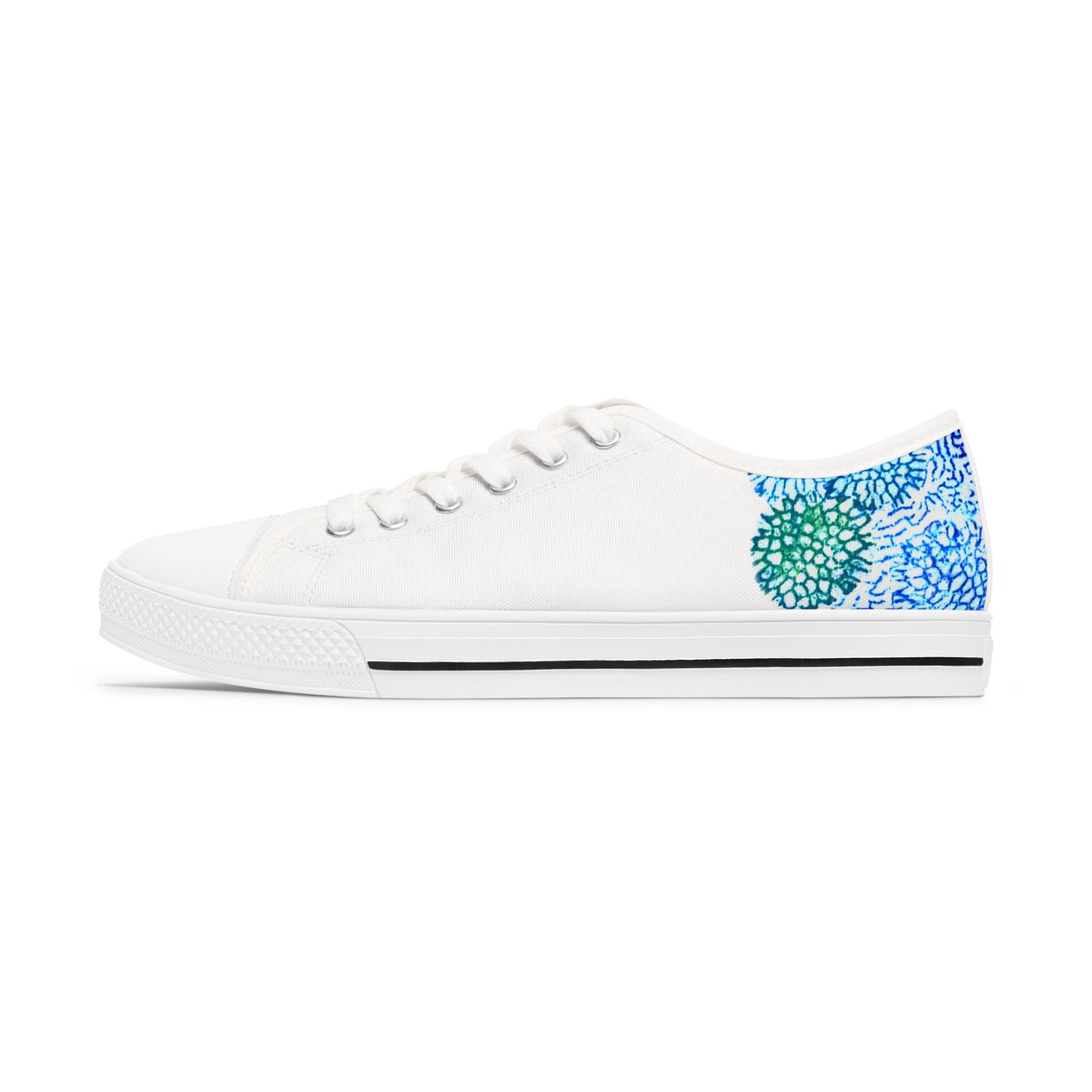Blue Coral Print | Women's Low Top Sneakers