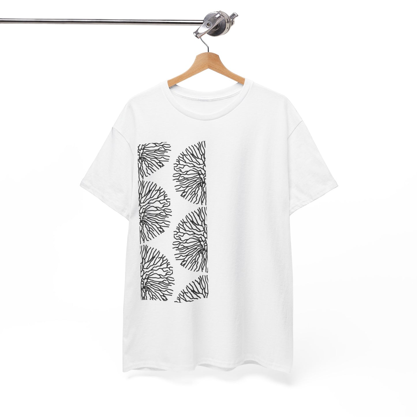 Stripe Coral Print T-Shirt | Soft Cotton | Unisex