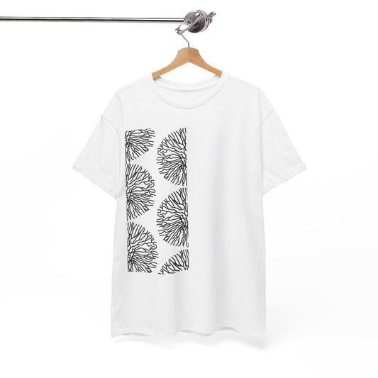 Stripe Coral Print T-Shirt | Soft Cotton | Unisex