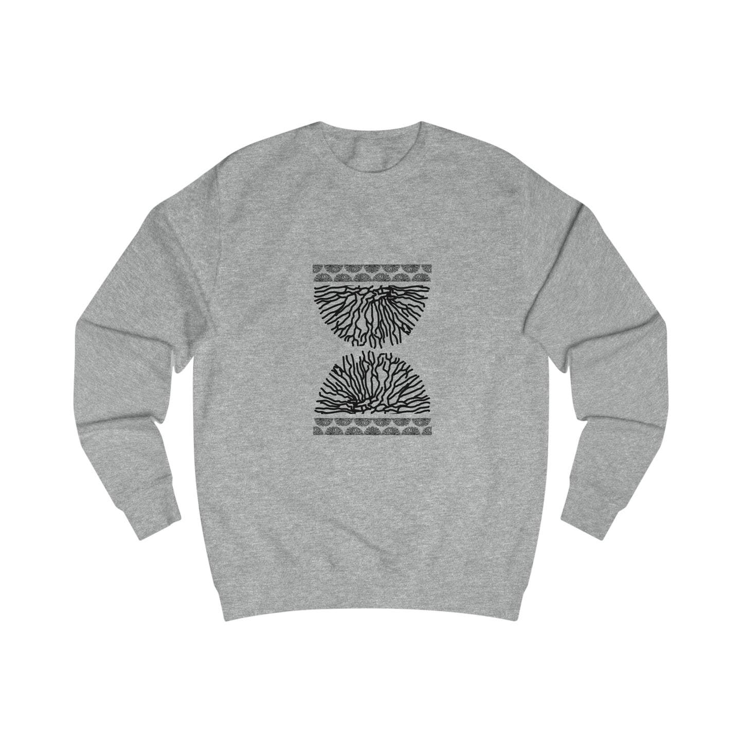 Time Coral Print Sweater | Soft Cotton Mix | Unisex