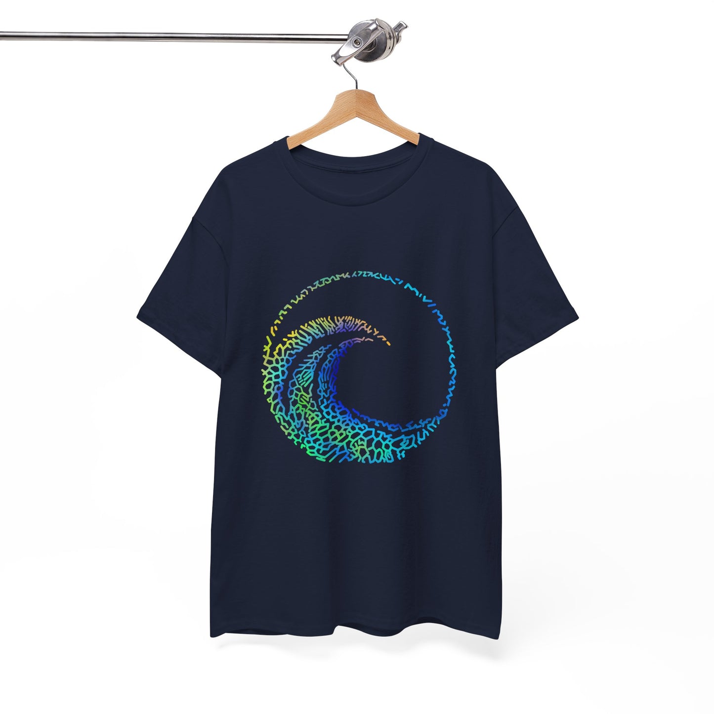 Wave & Coral Color POP Print T-Shirt | Soft Cotton | Unisex