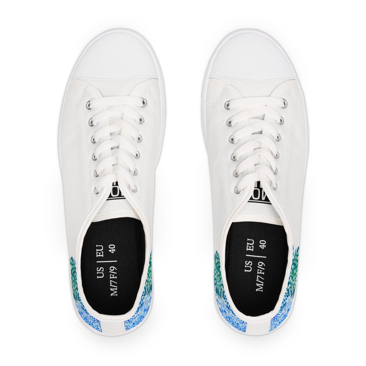 Blue Coral Print | Women's Low Top Sneakers