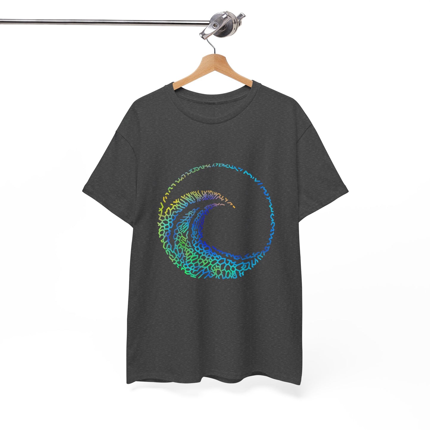 Wave & Coral Color POP Print T-Shirt | Soft Cotton | Unisex