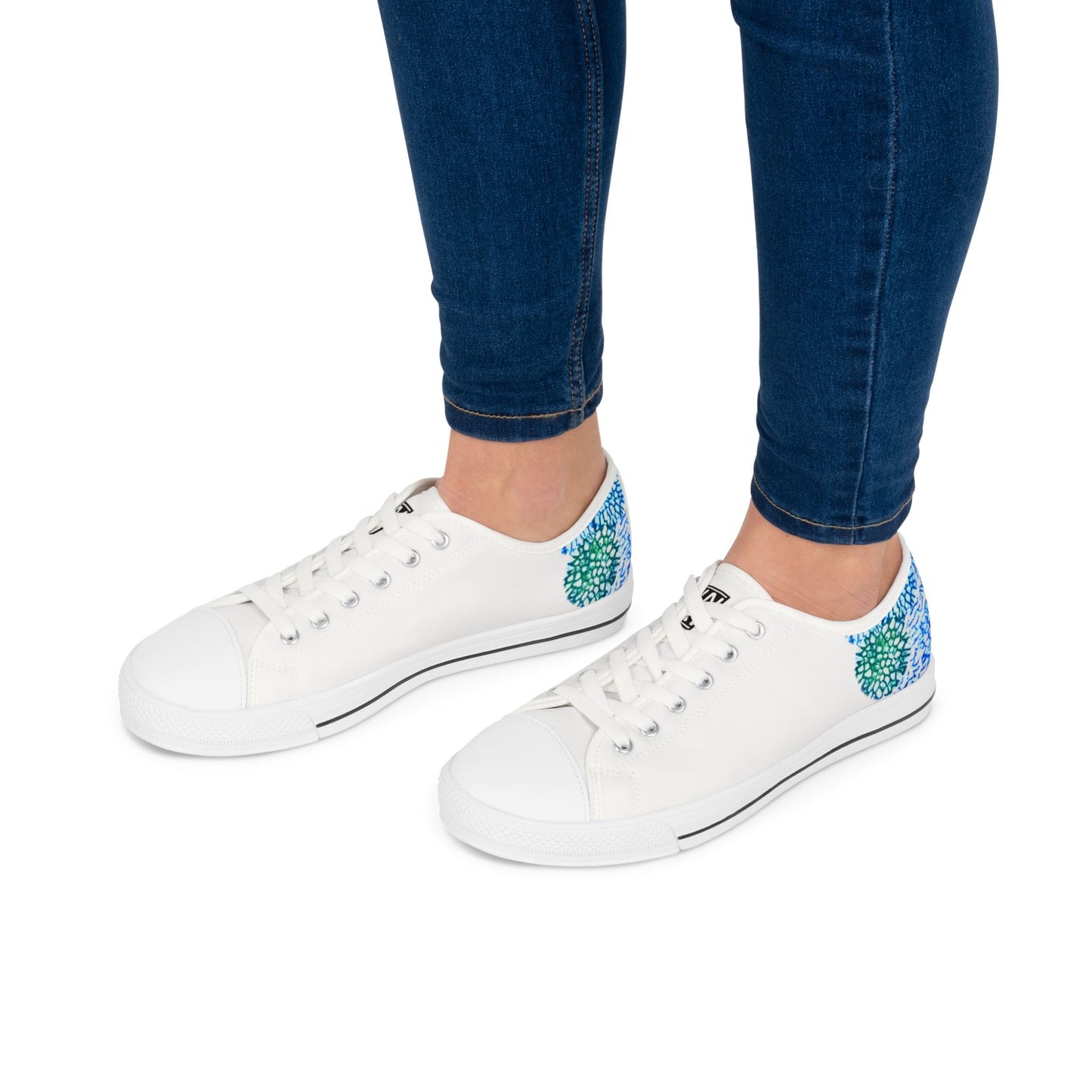 Blue Coral Print | Women's Low Top Sneakers