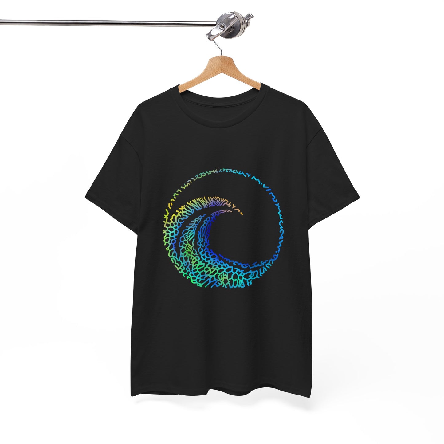 Wave & Coral Color POP Print T-Shirt | Soft Cotton | Unisex