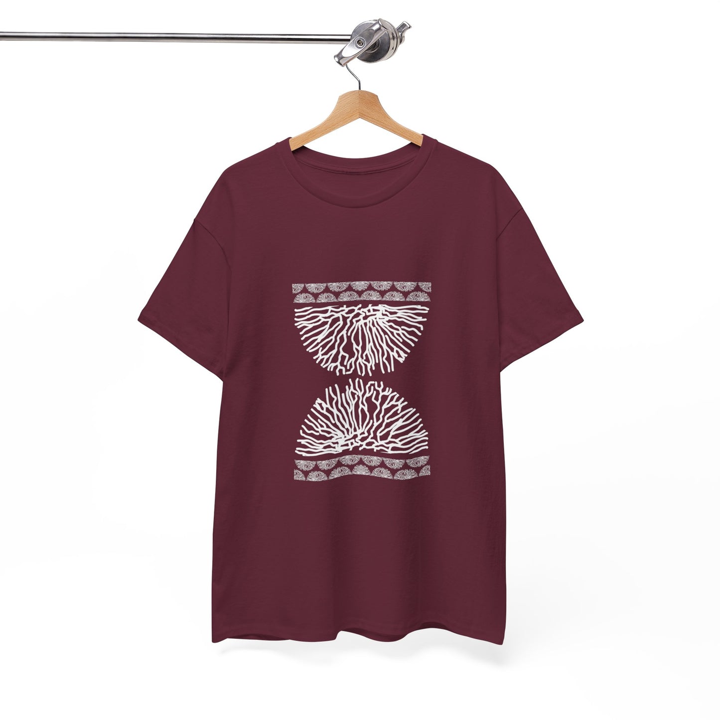 Time Coral Print T-Shirt | Soft Cotton | Unisex
