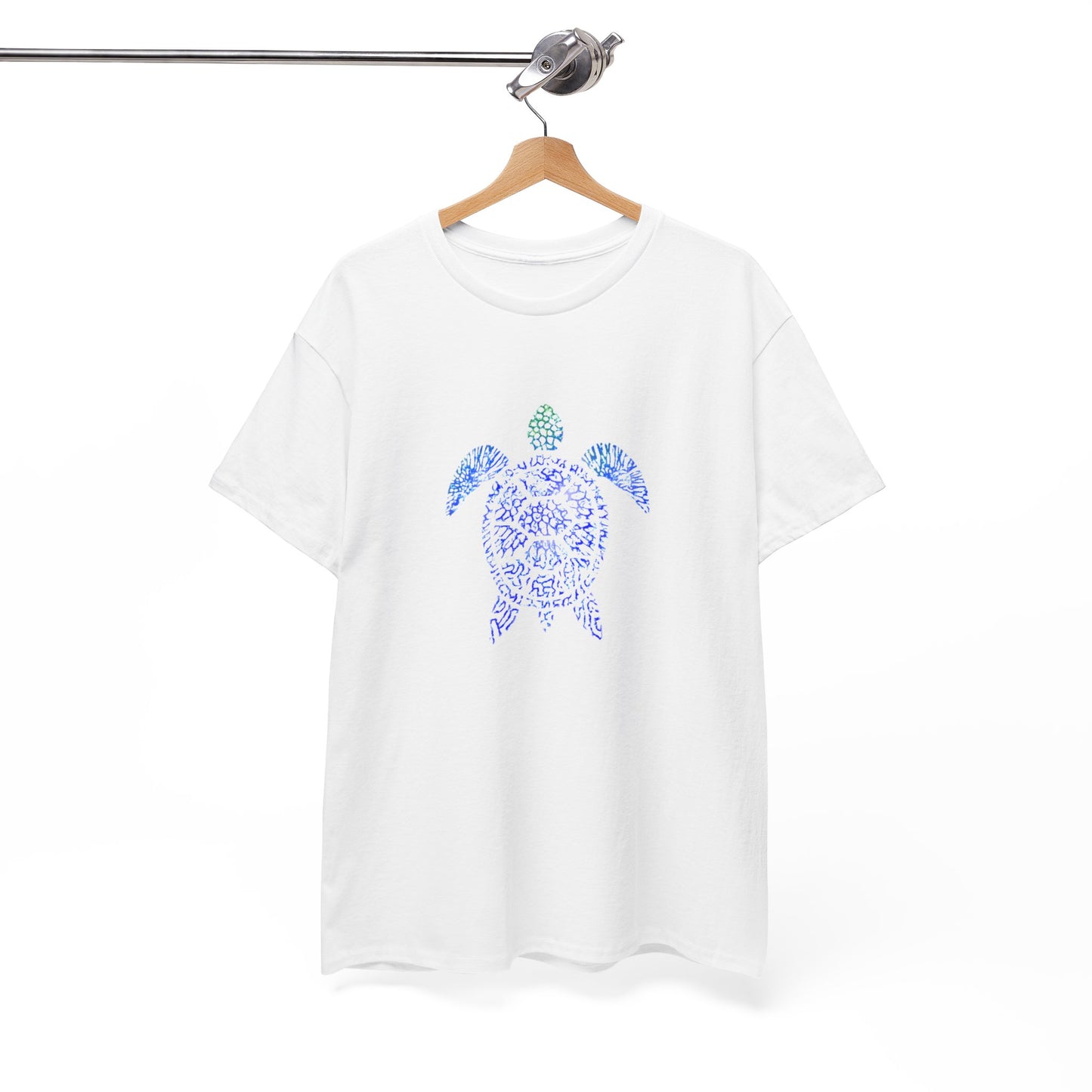 Turtle & Coral Print T-Shirt | Soft Cotton | Unisex