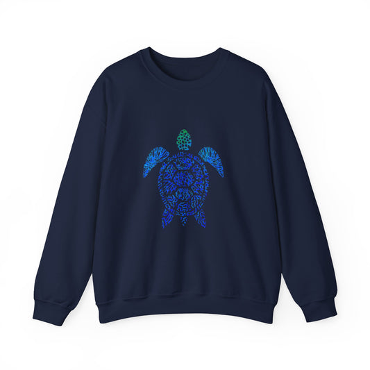 One Turtle & Coral Print Sweater | Soft Cotton Mix | Unisex