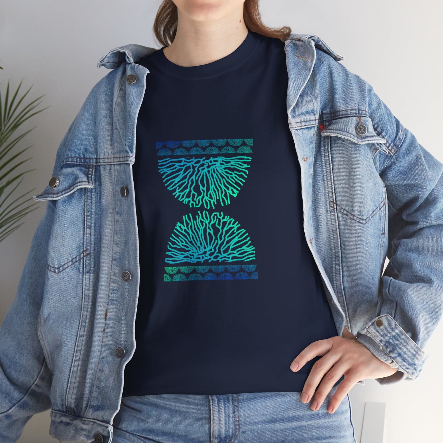 Blue Time Coral Print T-Shirt | Soft Cotton | Unisex