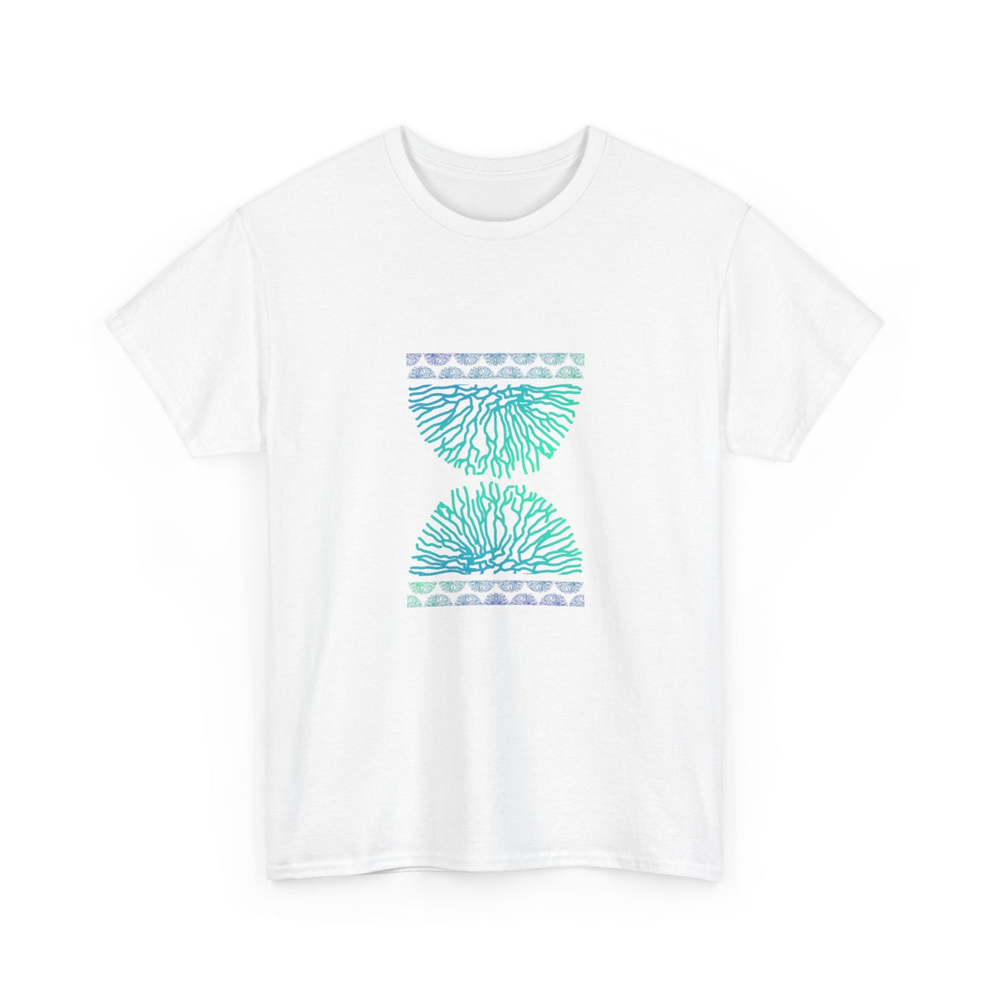 Blue Time Coral Print T-Shirt | Soft Cotton | Unisex