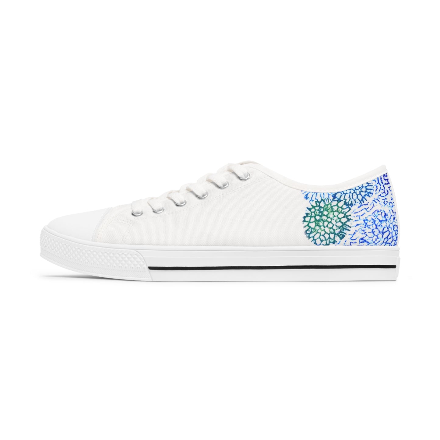 Blue Coral Print | Women's Low Top Sneakers