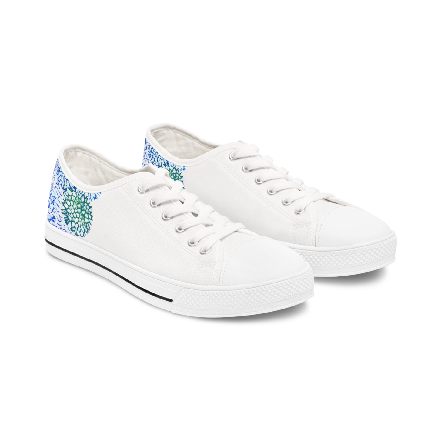 Blue Coral Print | Women's Low Top Sneakers