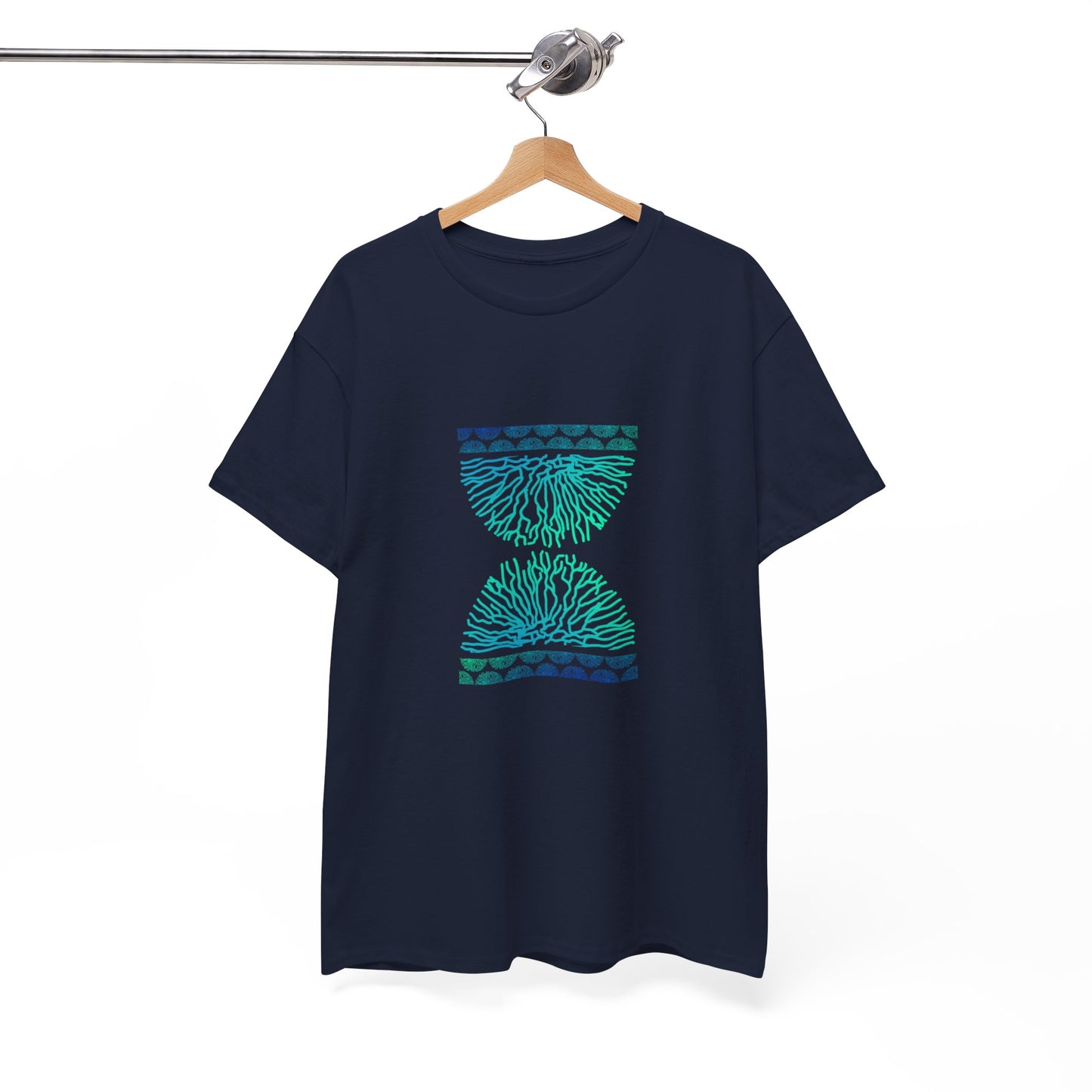 Blue Time Coral Print T-Shirt | Soft Cotton | Unisex