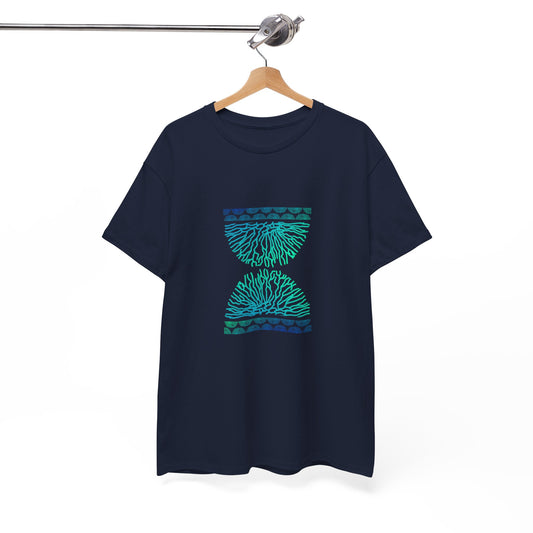 Blue Time Coral Print T-Shirt | Soft Cotton | Unisex