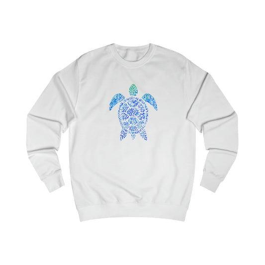 Turtle & Coral Print Sweater | Soft Cotton Mix | Unisex