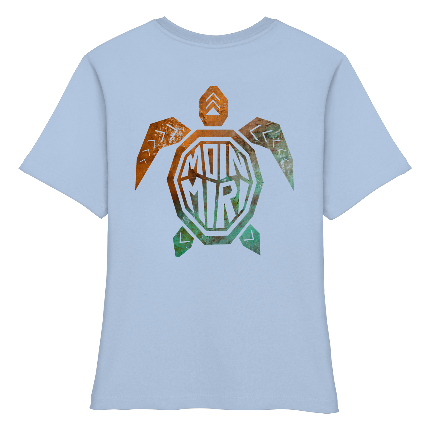 Copper Turtle Logo - Back Print - Fitted Ladies Organic Shirt